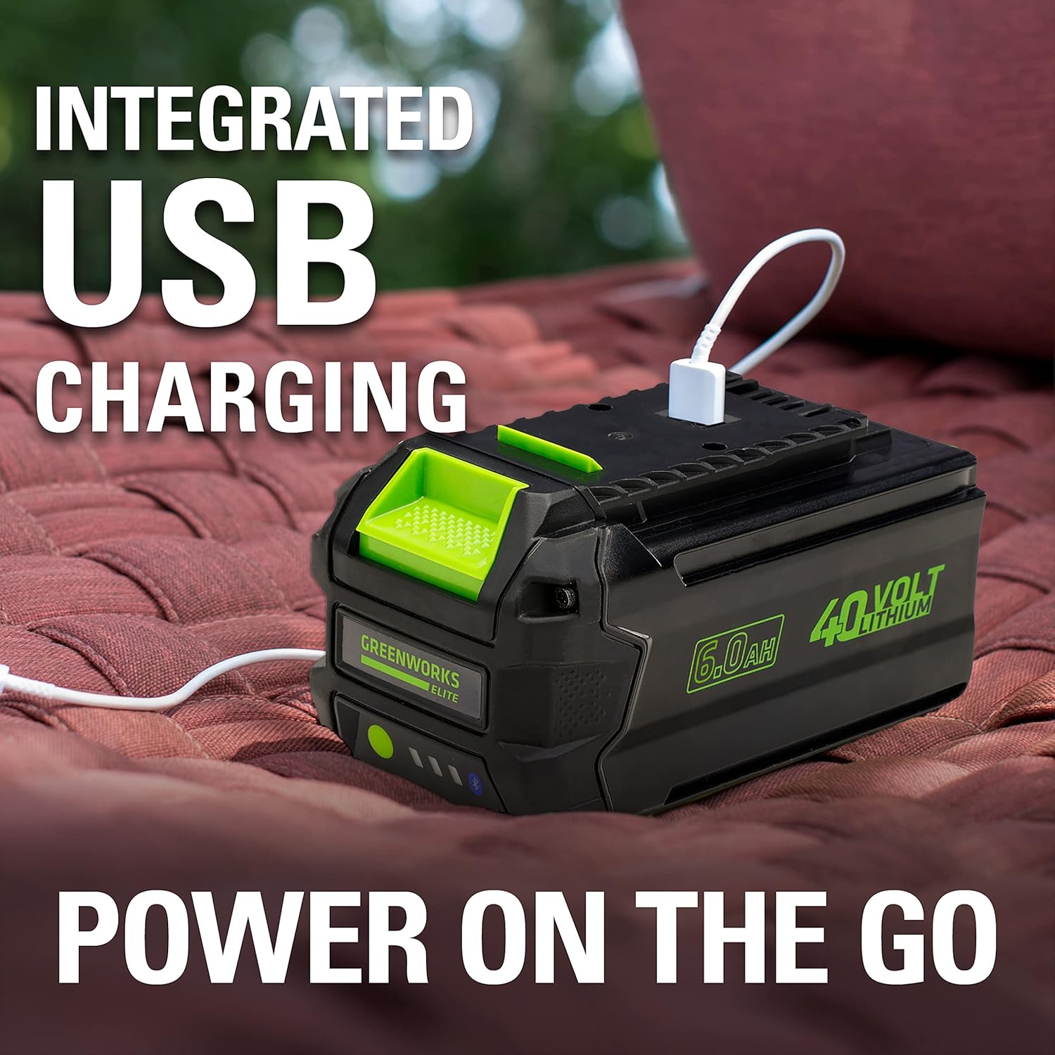 Greenworks L-600 40V 6AH Smart Lithium-Ion USB Battery