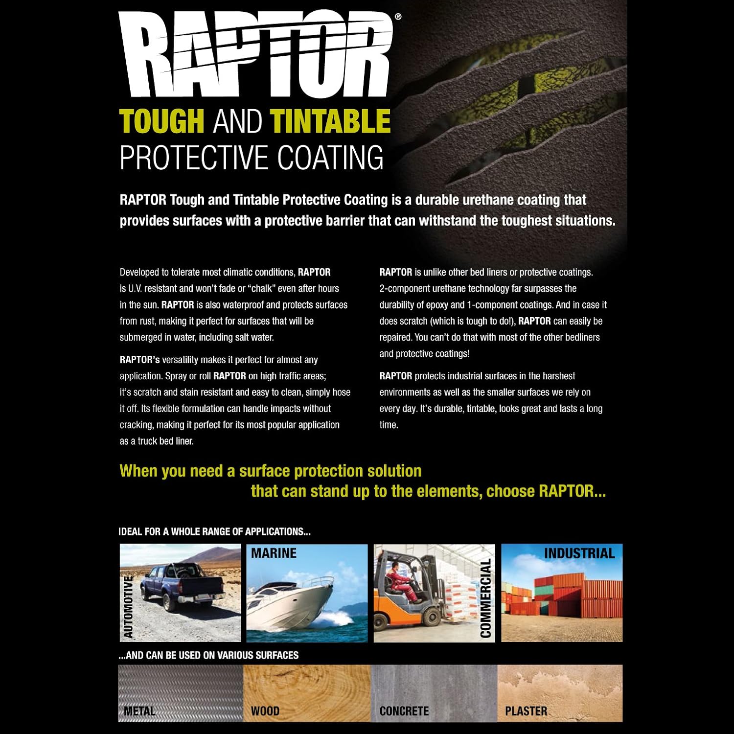 U-POL Raptor Pewter Metallic Urethane Spray-On Truck Bed Liner Kit W/Free Spray Gun, 6 Liters
