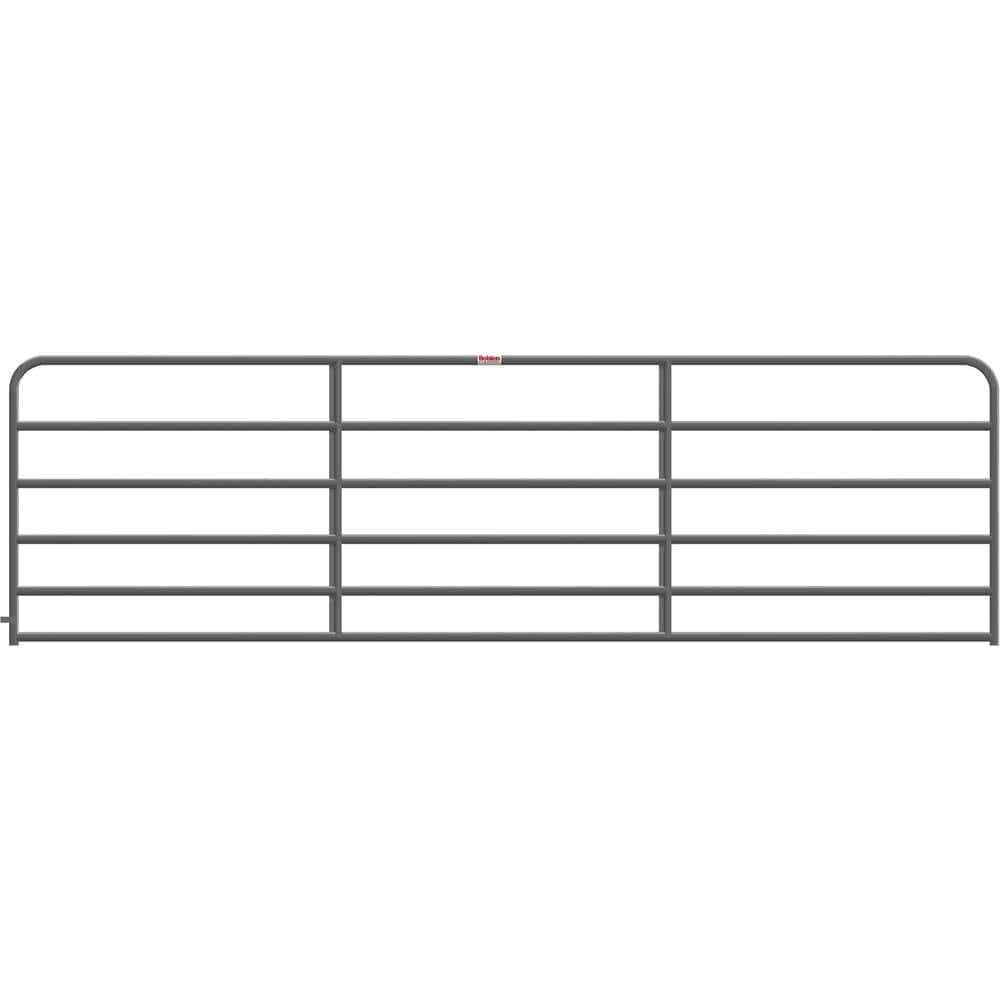 Behlen 14 ft. x 4 ft. 2 in. 6-Rail Gray Powder-Coated Tube Gate - Shop Hardware Tools Online Store