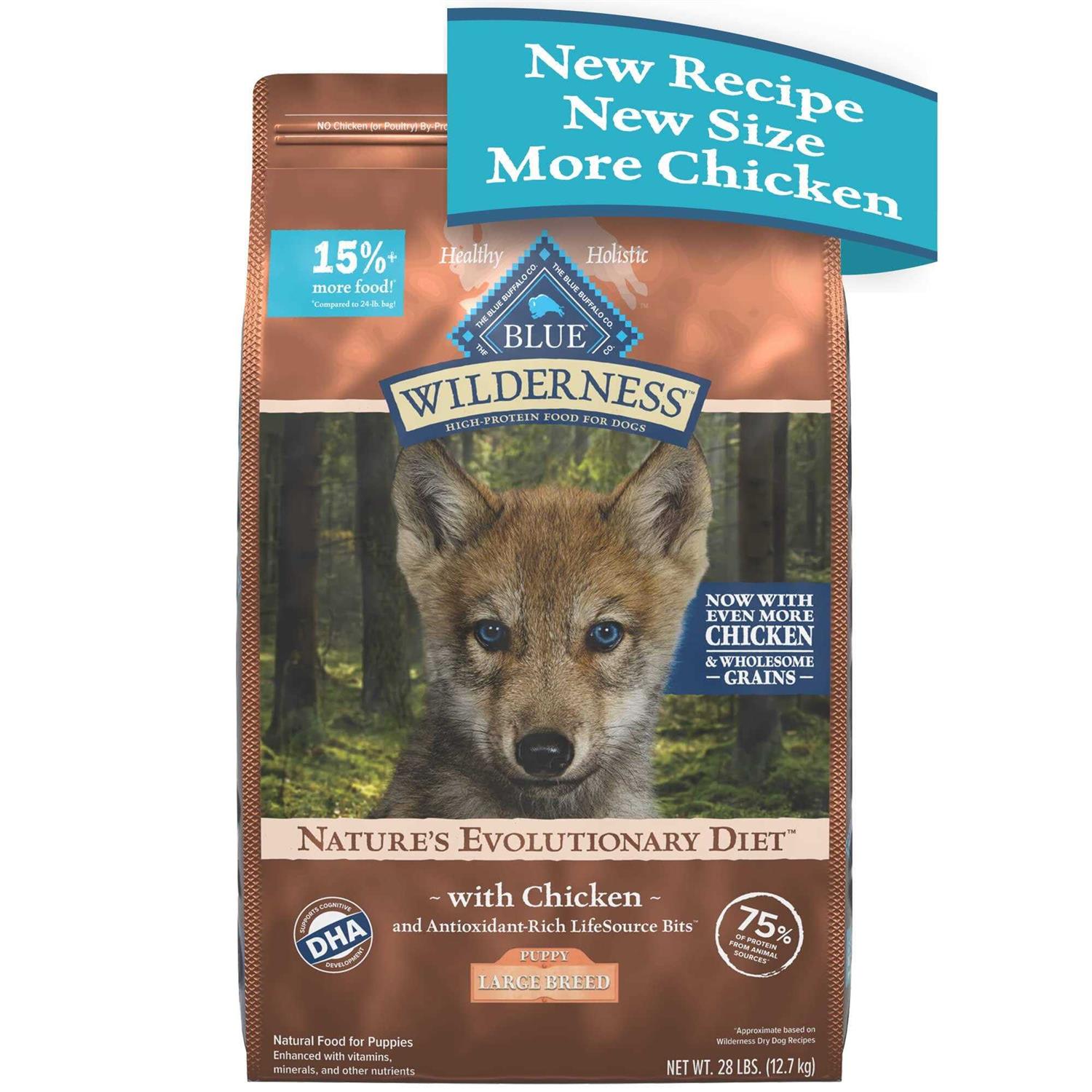 Blue Buffalo Wilderness Large Breed Puppy High Protein Natural Chicken &amp; Wholesome Grains Dry Dog Food - Pet Supplies online store