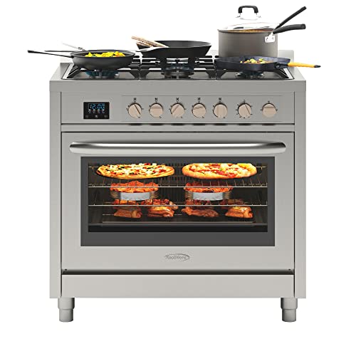 KoolMore Professional Range Stove, Rapid Convection Oven, and Digital Timer, Stainless-Steel Appliance