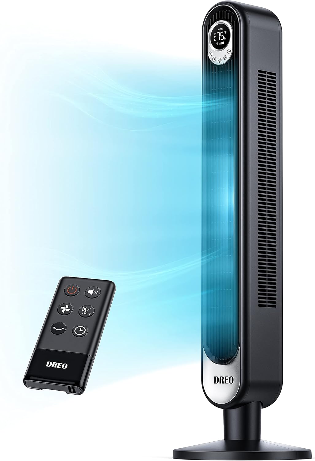 Dreo Tower Fans for Home and Office, Quiet Oscillating Bladeless Standing Floor Fans
