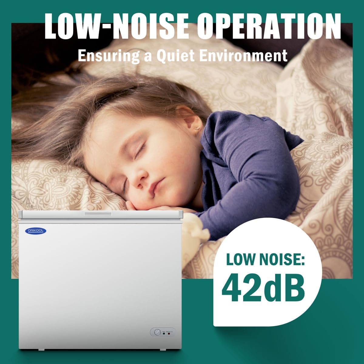 Chest Freezer 7.0 Cu.ft Solid Top Commercial Deep Chest Freezers with Lockable Stay-Open Lid and Convenient Pulley, Perfect for Kitchen Parlor, Small Freezer With Low Noise & Energy Saving