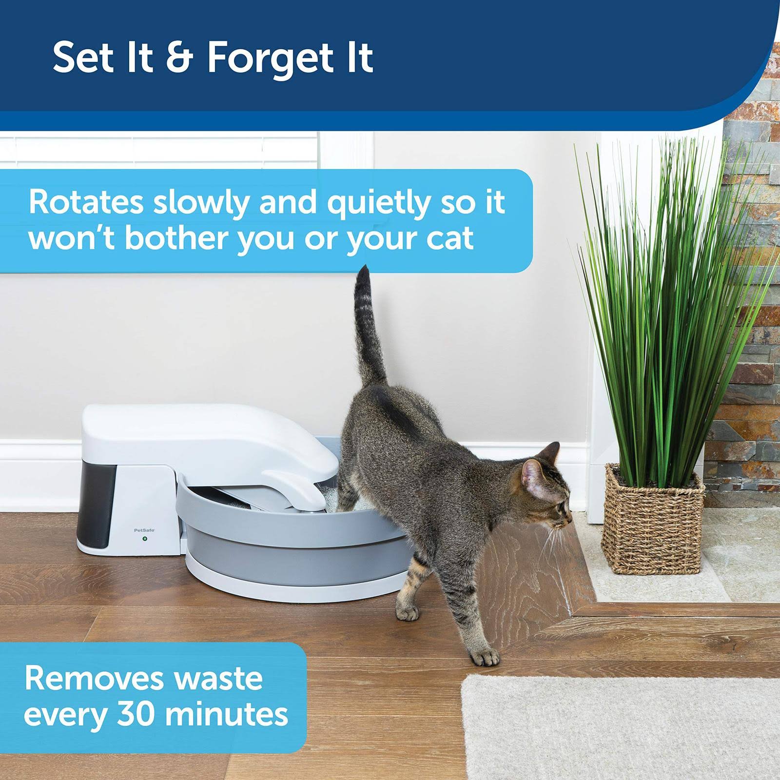 PetSafe Simply Clean Self-Cleaning Cat Litter Box, Automatic Litter