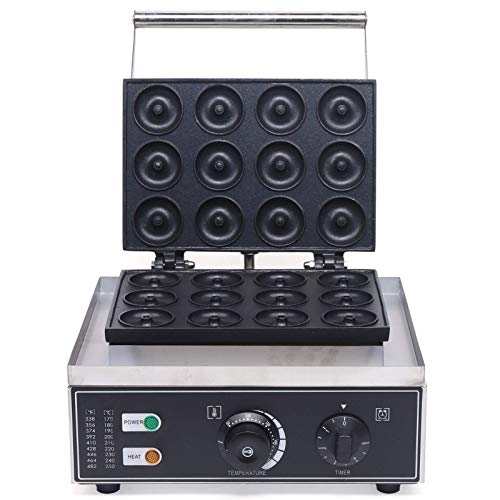 YIYIBYUS 12 Grid Donut Machine Commercial/Domestic Non-Stick Pan Electric Donut Bread Making Machine Mini Donut Machine 2"/ Grid, 110V