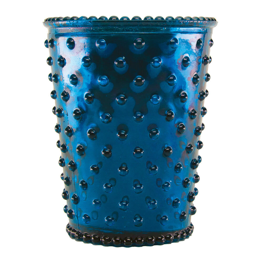 Simpatico - Hobnail Glass Candle - Chrome Blue Winter Frost