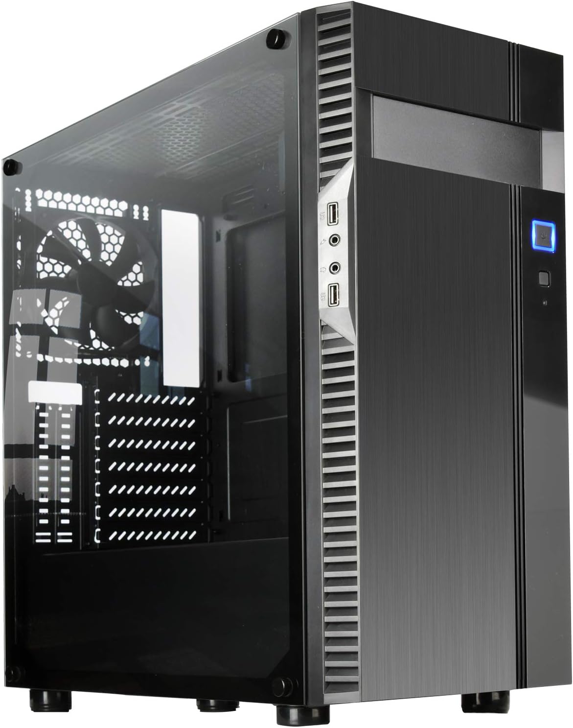 SilverStone Technology Precision Series Micro-ATX & ATX Tempered Glass Computer Case PS14B-Eg
