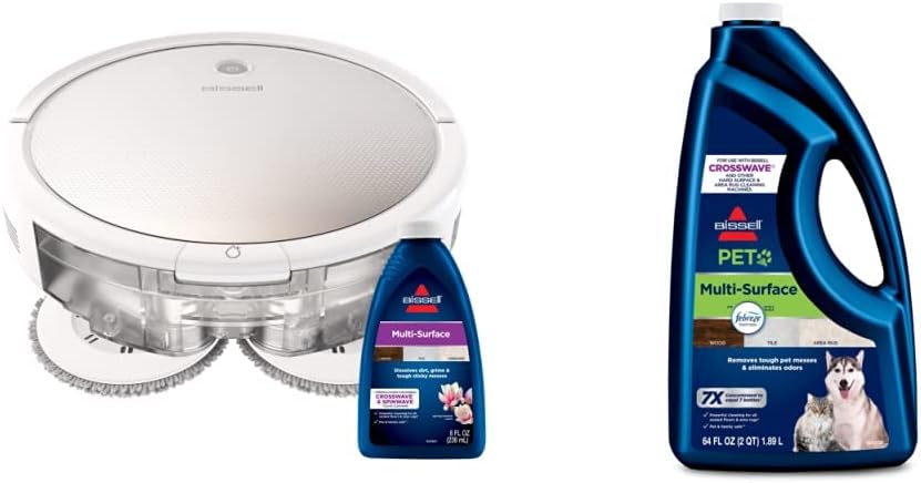 Bissell SpinWave Hard Floor Expert Pet Robot, 2-in-1 Wet Mop and Dry Robot Vacuum, WiFi Connected with Structured Navigation, 3115