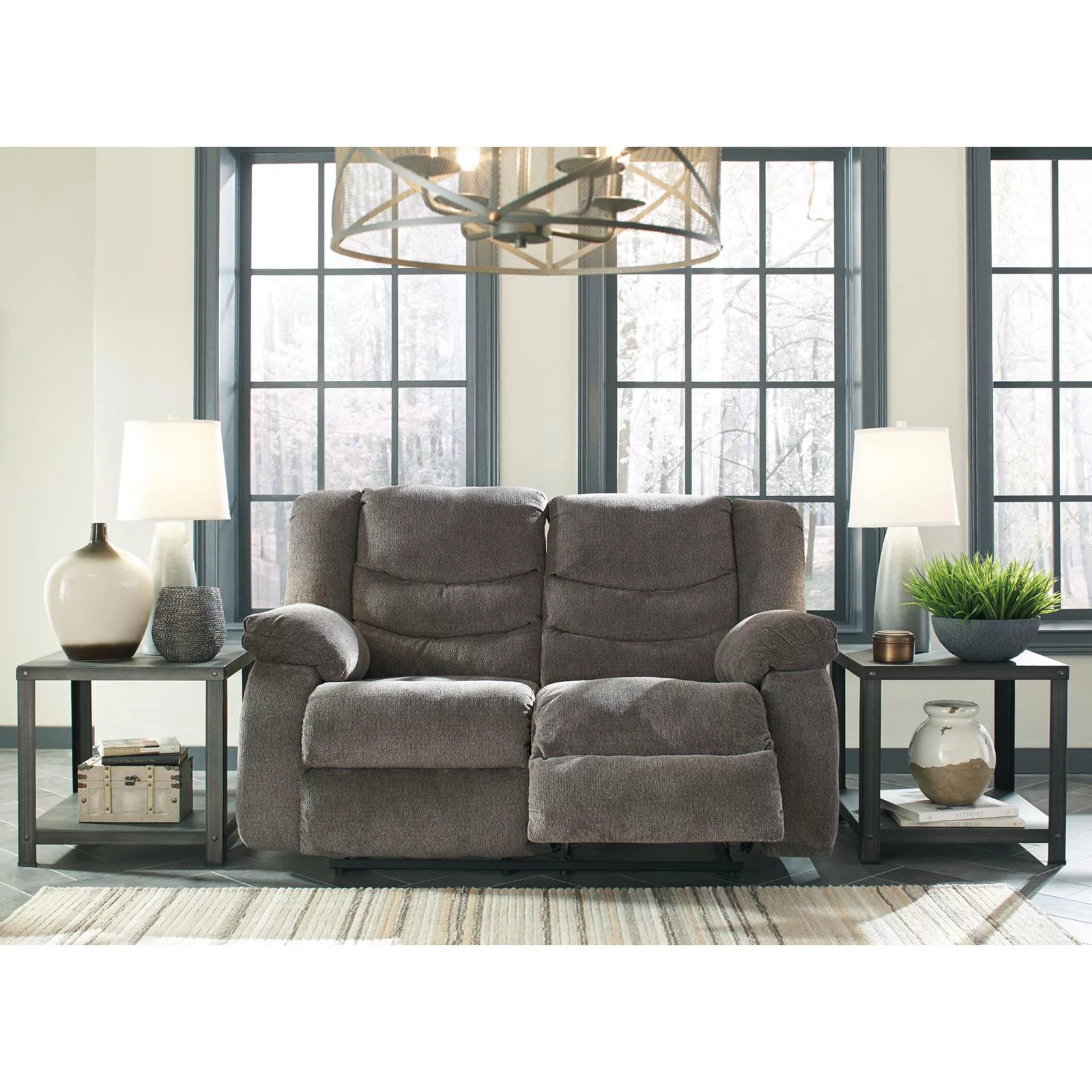 Signature Design by Ashley Tulen Reclining Loveseat in Mocha
