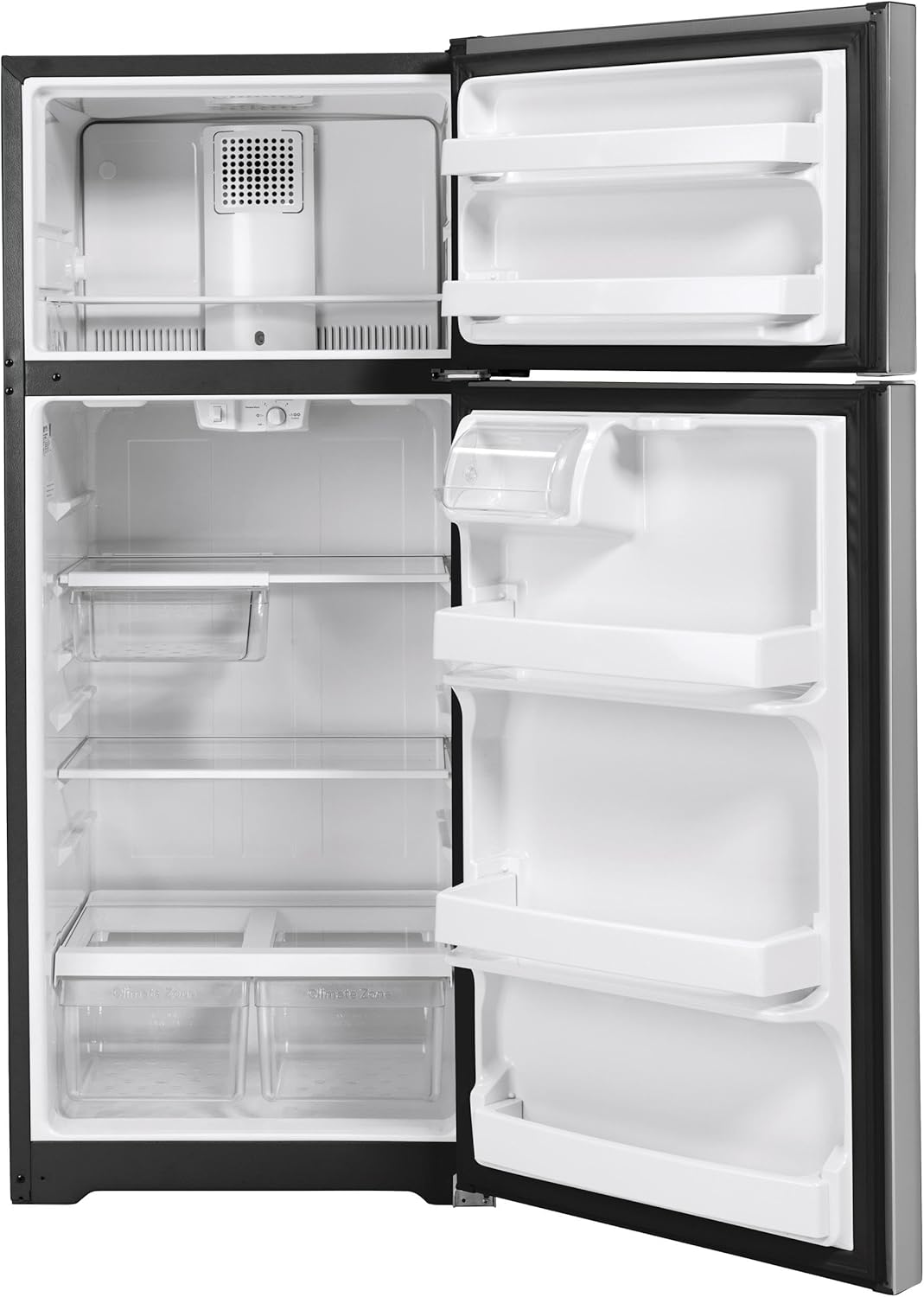 GE 17.5 Cu. Ft. Top Freezer Refrigerator in Fingerprint Resistant Stainless Steel