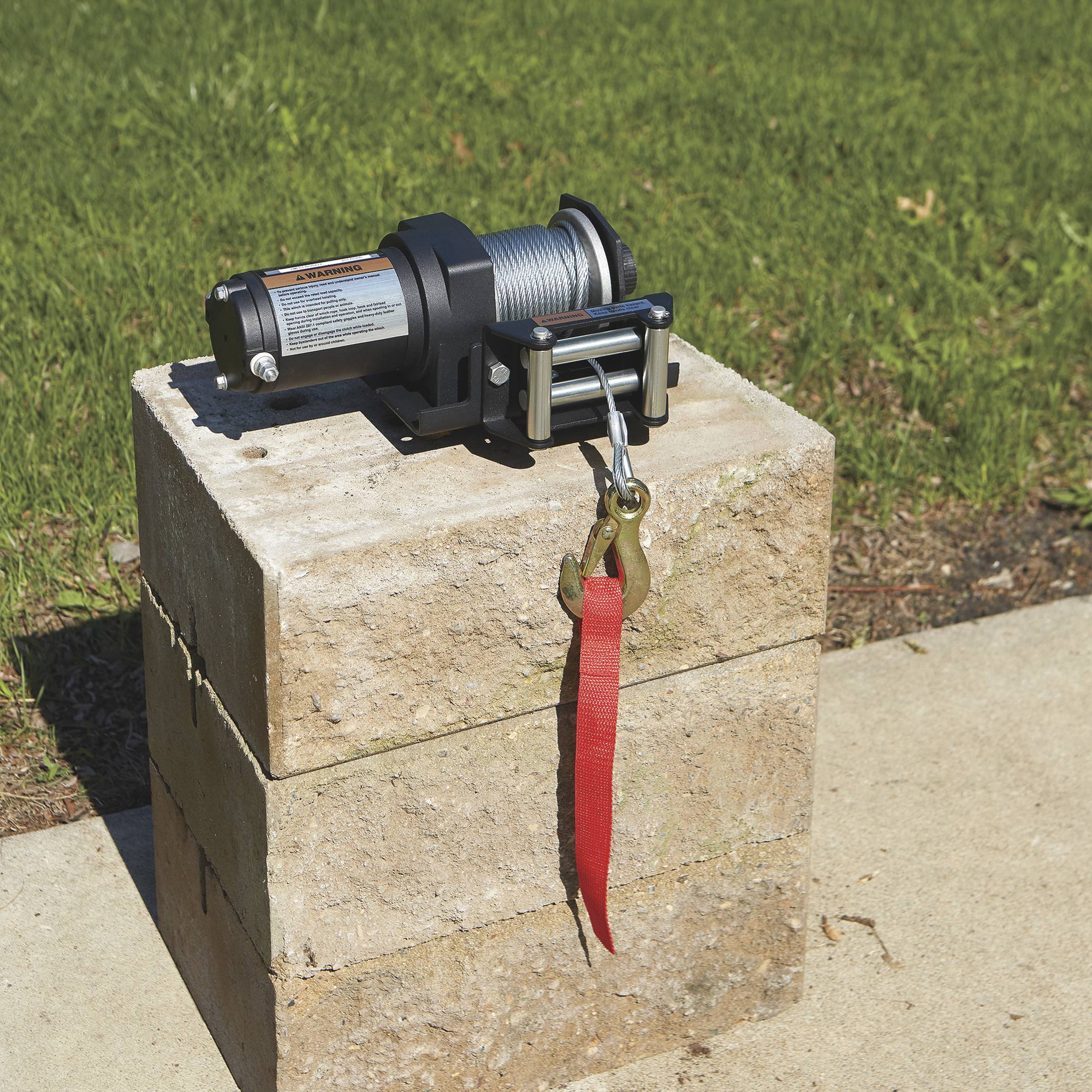 Ironton 12 Volt DC Powered Electric ATV Winch - 2,500-lb. Capacity, Steel Wire Rope 21601001