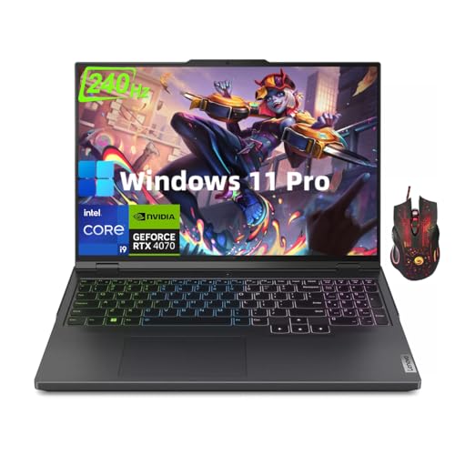 Lenovo Newest Legion Pro 5i Gaming Laptop, 16" 240Hz WQXGA Display, Intel Core i9-13900HX, NVIDIA GeForce RTX 4070, Backlit Keyboard, Wi-Fi 6E, Win 11 Pro, with Tugwry Cleaner Kit