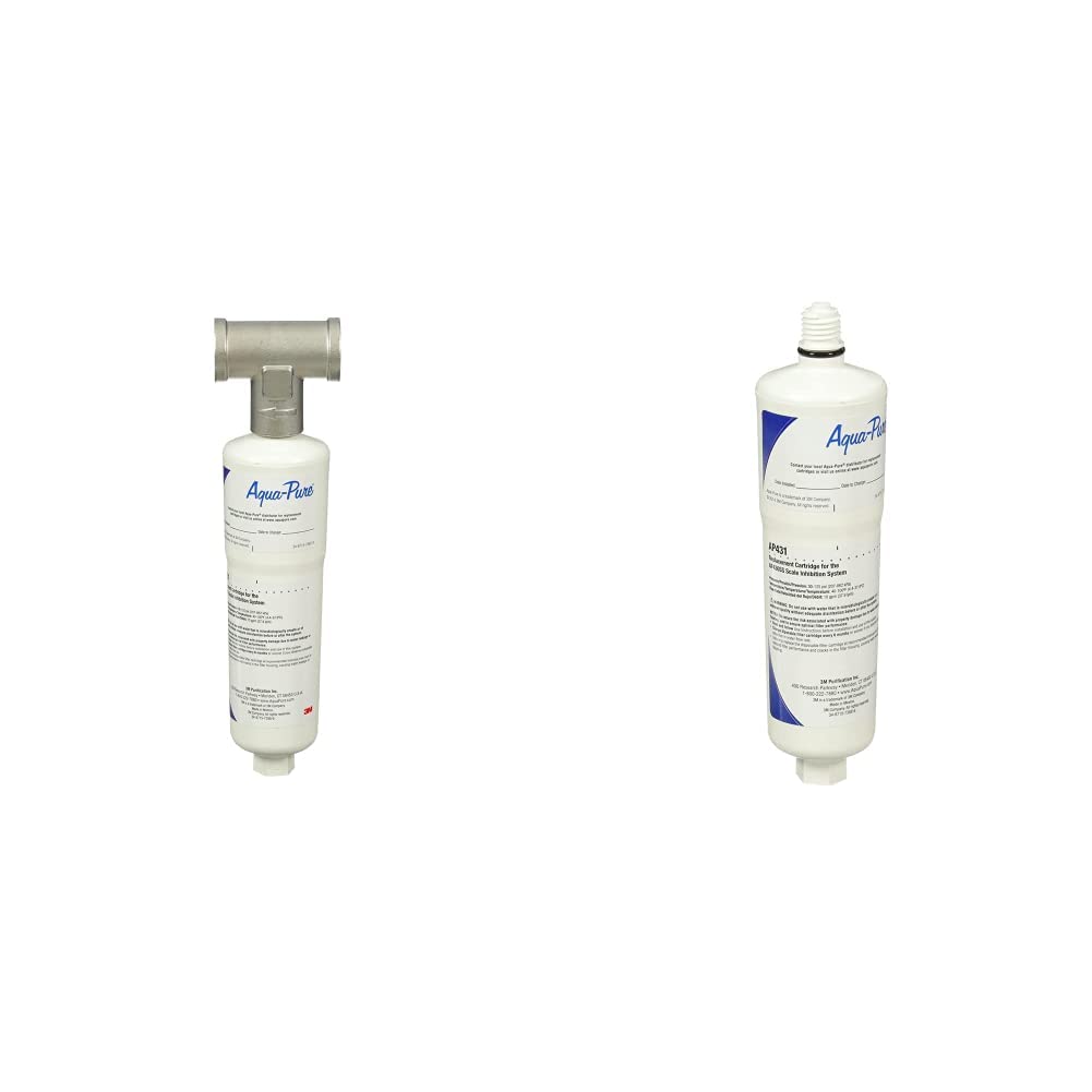 3M Aqua-Pure Whole House Scale Inhibition Inline Water System AP430SS and Replacement Cartridge AP431