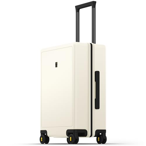 LEVEL8 Hard Shell Carry on Luggage Airline Approved, Carry-on Suitcases with Wheels, Lightweight Luminous Textured Hardside Travel Bag with Tsa Lock, 20 Inch, Black