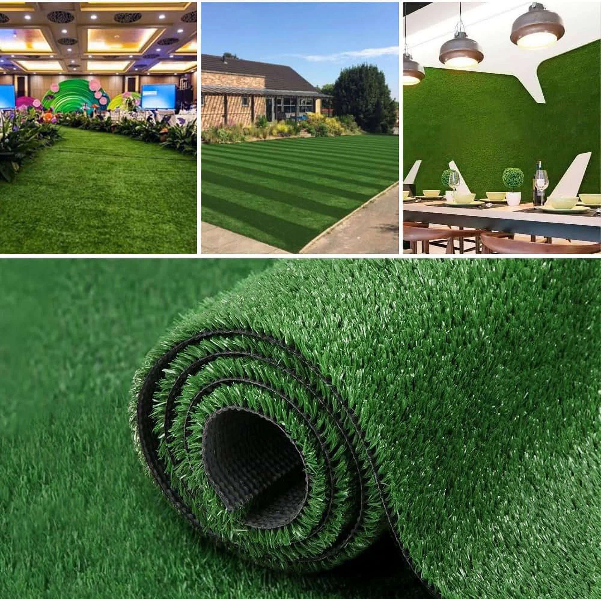 Petgrow Artificial Grass Turf 6FTx35FT, Dog Outdoor Indoor Balcony Garden Synthetic Grass Mat, Drainage Holes Faux Fake Grass Rug Carpet for Pets