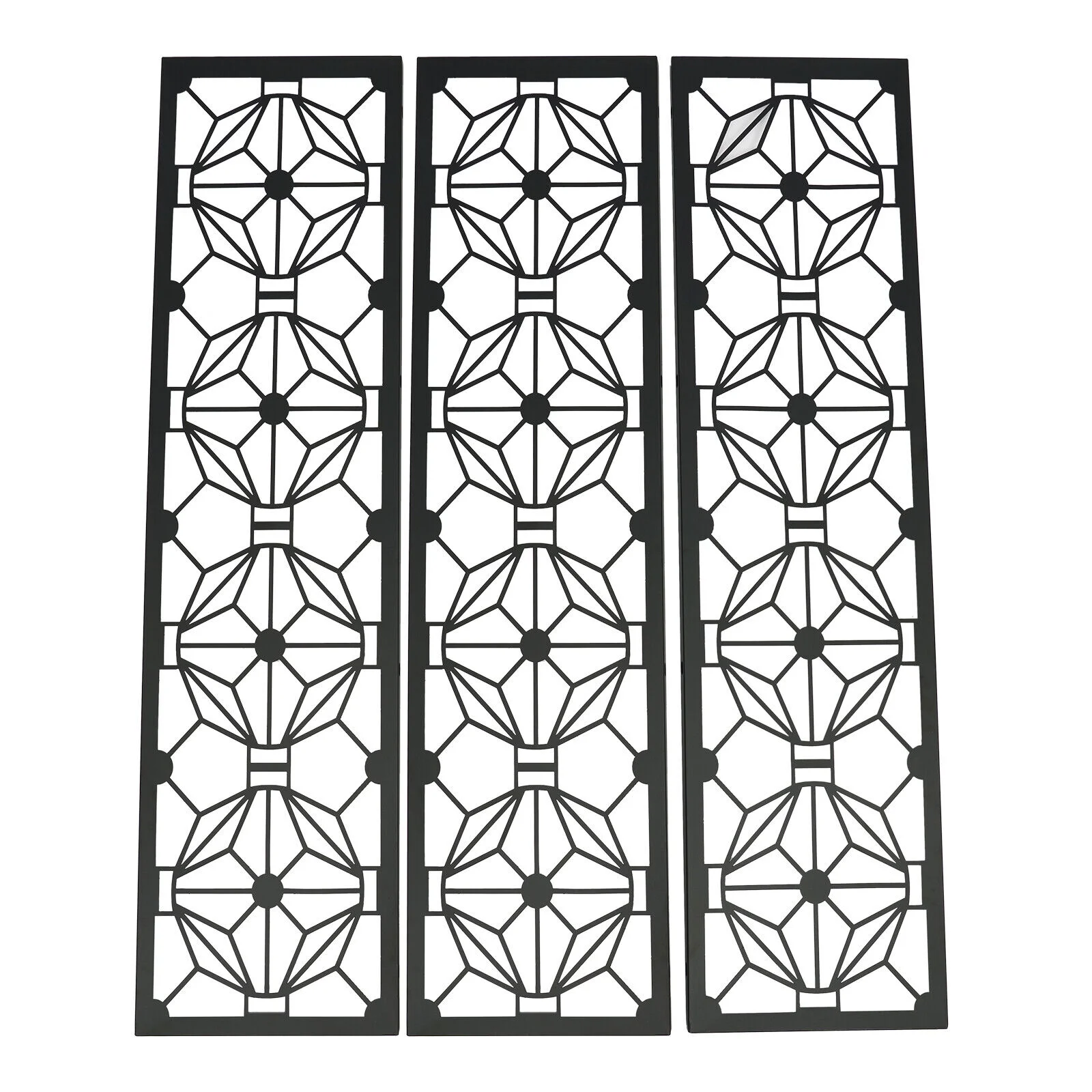 Outdoor Decorative Privacy Screen Panel Steel Garden Flower Pattern Fence for Garden, Yard