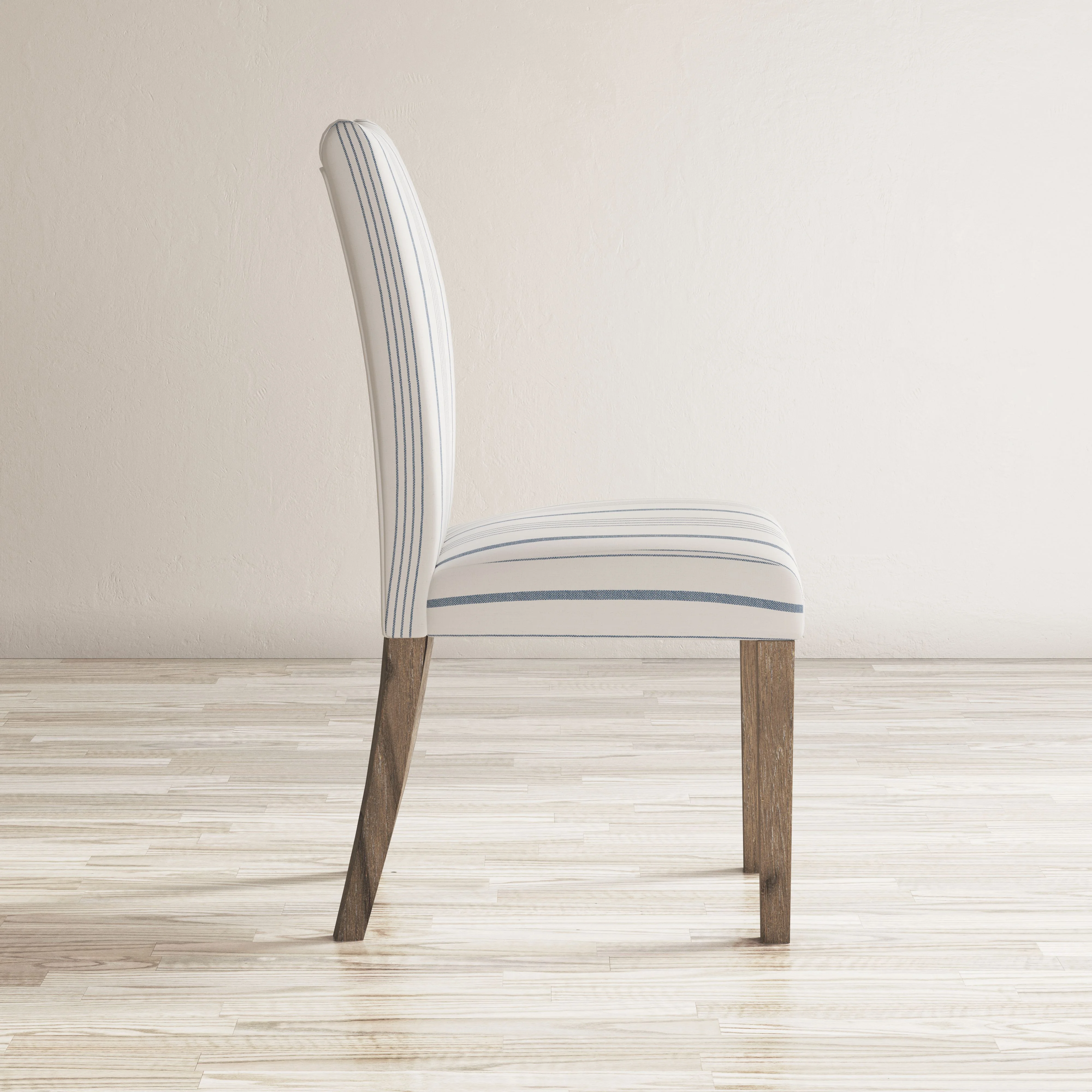 Jofran Eastern Tides Coastal Wire-Brushed Acacia Upholstered Parsons Dining Chair (Set of 2)
