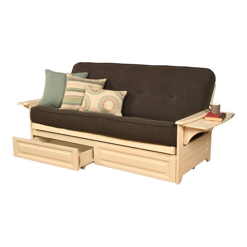 Kodiak Furniture Futon Set, Linen Charcoal
