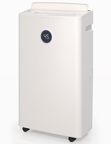 4500 Sq. Ft Dehumidifier for Basement, 50 Pints for Bedroom and Large Home, Bathroom with Drain Hose for Continuous Drainage, 5L Water Tank