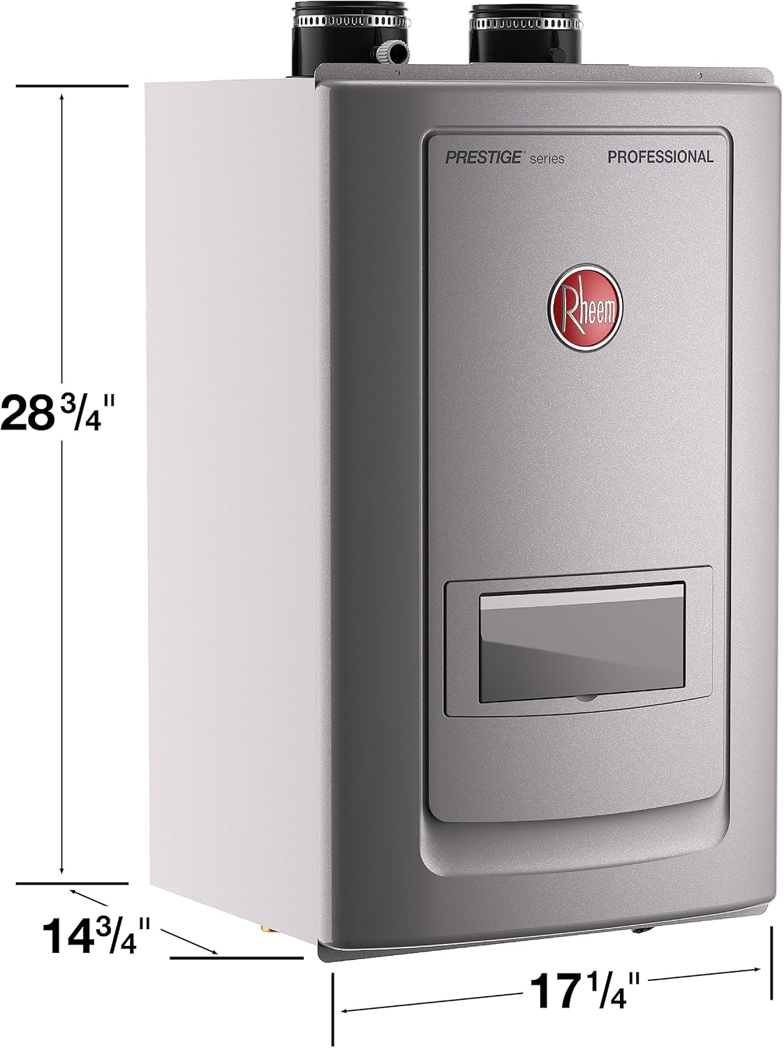 Rheem Prestige Condensing Tankless Indoor Liquid Propane Water Heater with Built in Recirculation 11.0 GPM - RTGH-RH11DVLP, Gray