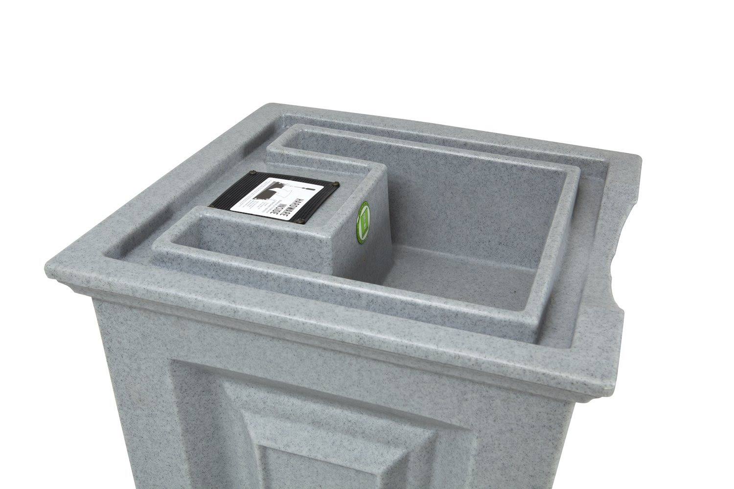 Good Ideas Savannah 45 Gallon Rain Barrel, Light Granite