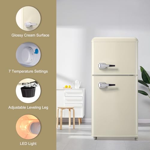 DRIXNO 3.5 Cu.ft Retro Mini Fridge