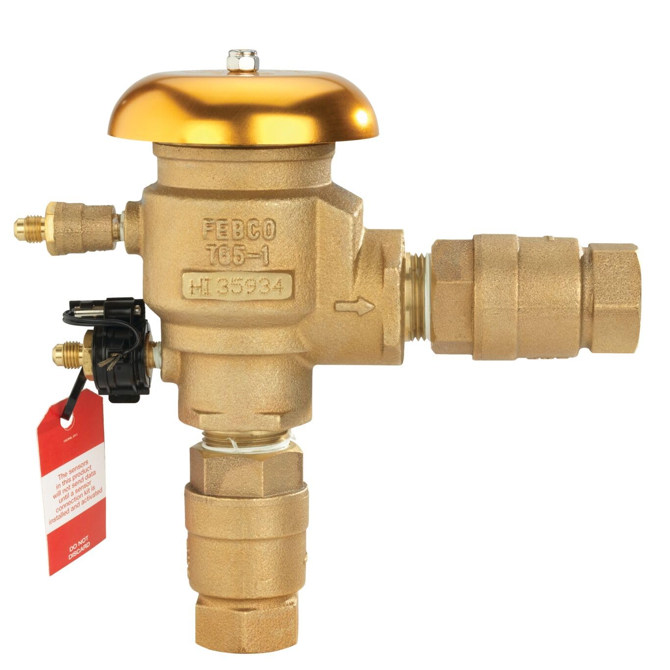 Febco 765 Series 1" Bronze Pressure Vacuum Breaker Backflow Preventer, Quarter Turn Shutoff, NPT Connections, Freeze Sensor with SentryPlus Alert Technology, Industrial Plants, Irrigation System