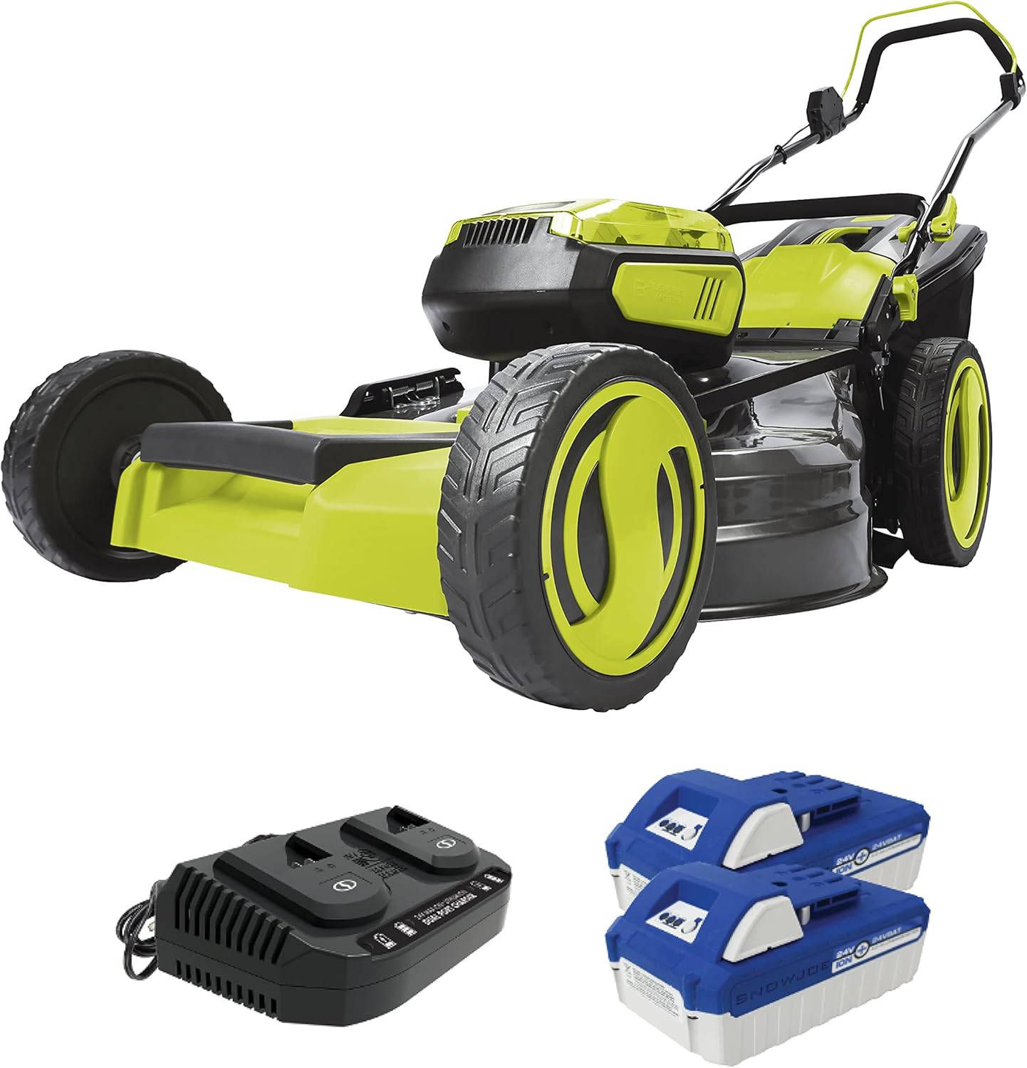 Sun Joe 24V-X2-17LM-CT 48-Volt 17-Inch Cordless Mulching Lawn Mower w/ 11-Gallon Grass Catcher, Tool Only (Battery + Charger Not Included)