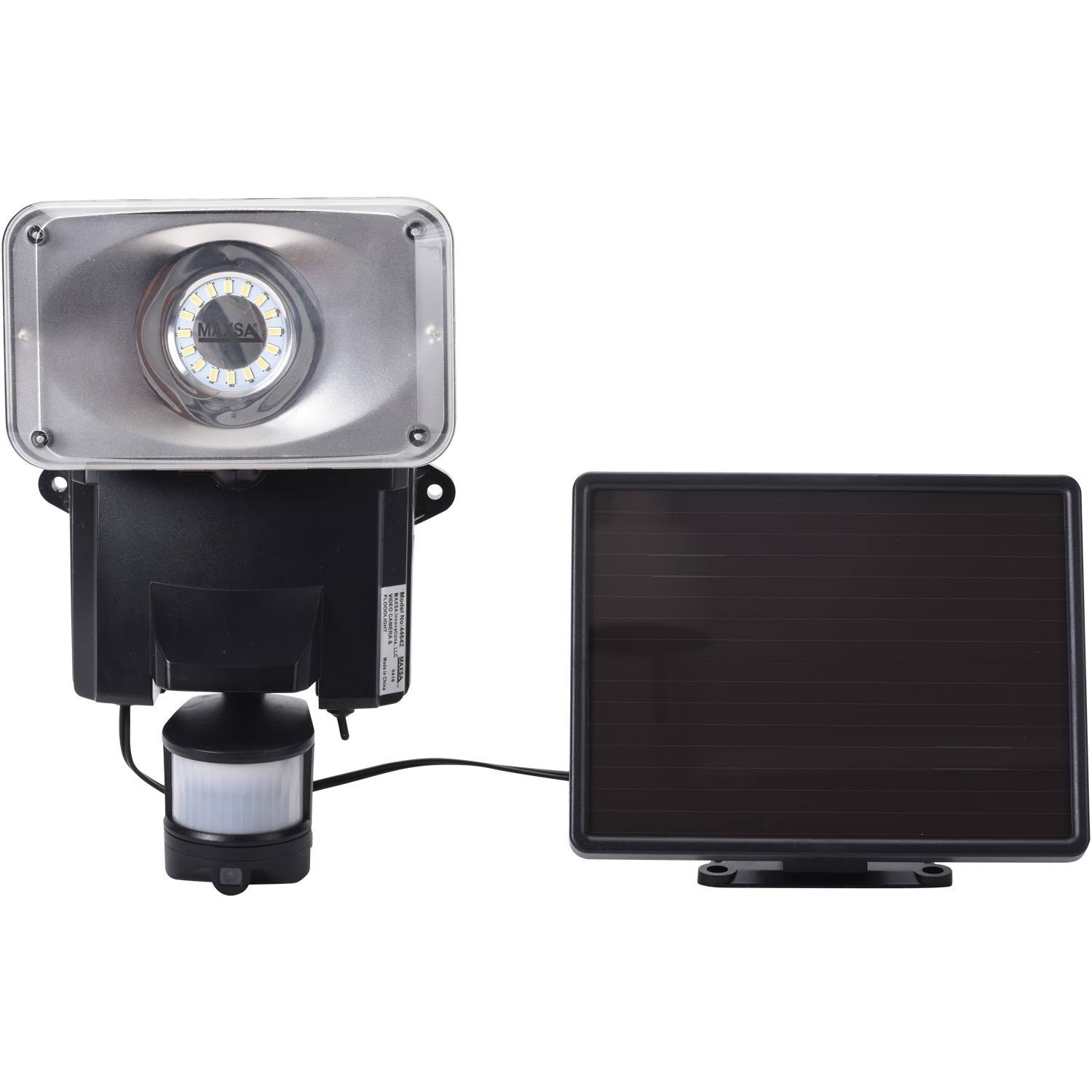 Maxsa Innovations Solar Powered Security Video Camera Floodlight