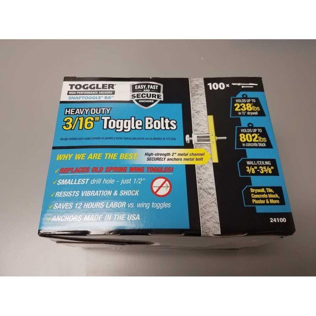 Toggler 24100 Heavy Duty 3/16 Toggle Bolts - Shop Hardware Tools Online Store