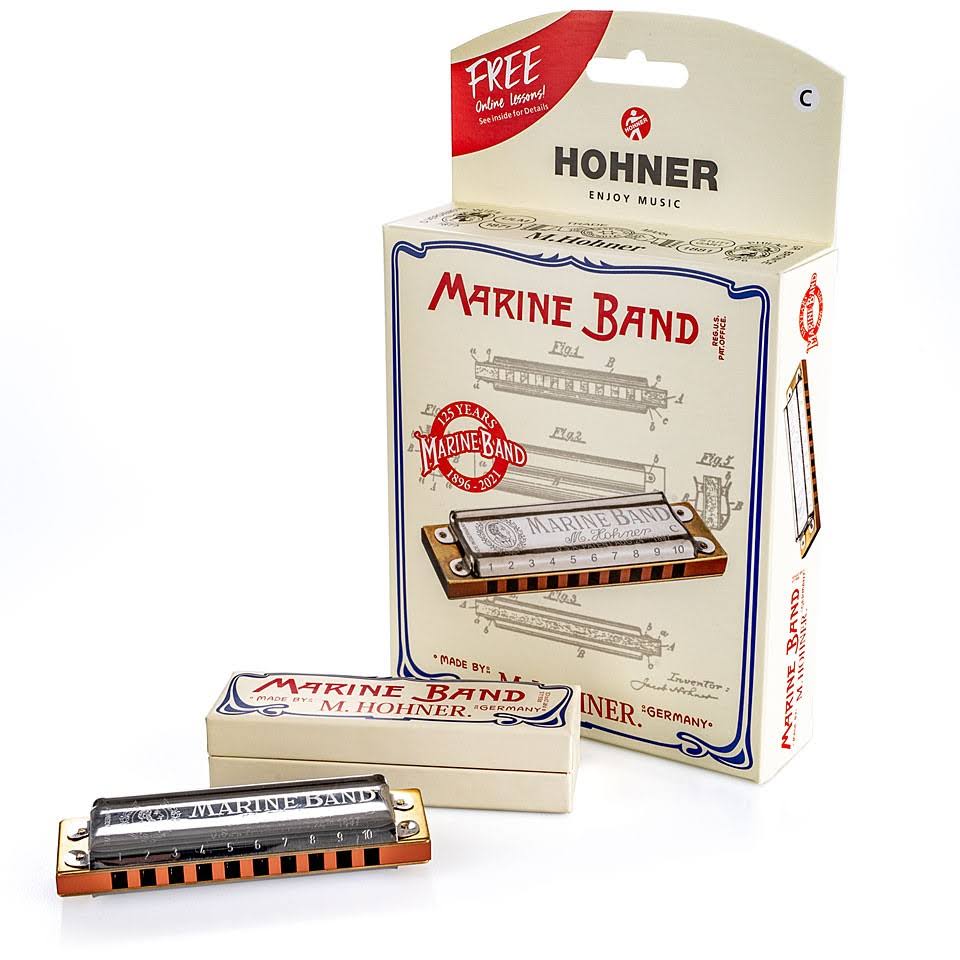 Hohner 125th Anniversary Marine Band Harmonica in Key of C - German Ma