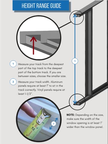 ClearVis Portable AC Window Vent Kit | Premium Glass Adjustable Universal Fit for Windows | Easy Install 5.1/5.9 Inch Air Conditioner Exhaust Kit