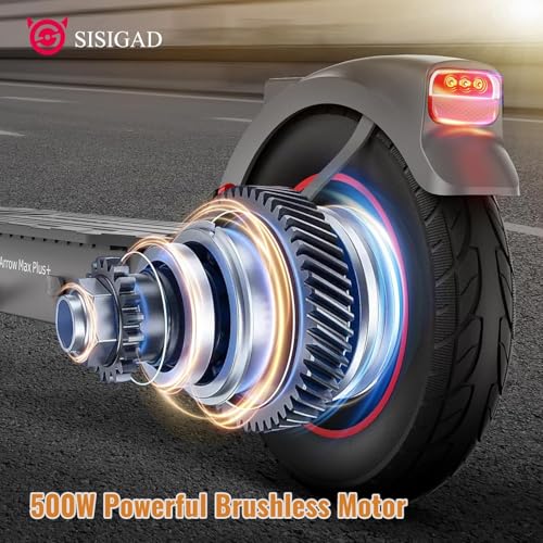 SISIGAD Electric Scooter Adults 10" Tires, 600W Peak Motor, Max 22 MPH Speed, 30 Miles Long Range, Portable Folding E-Scooter for Commuting with Dual Brakes, LCD Display APP Control