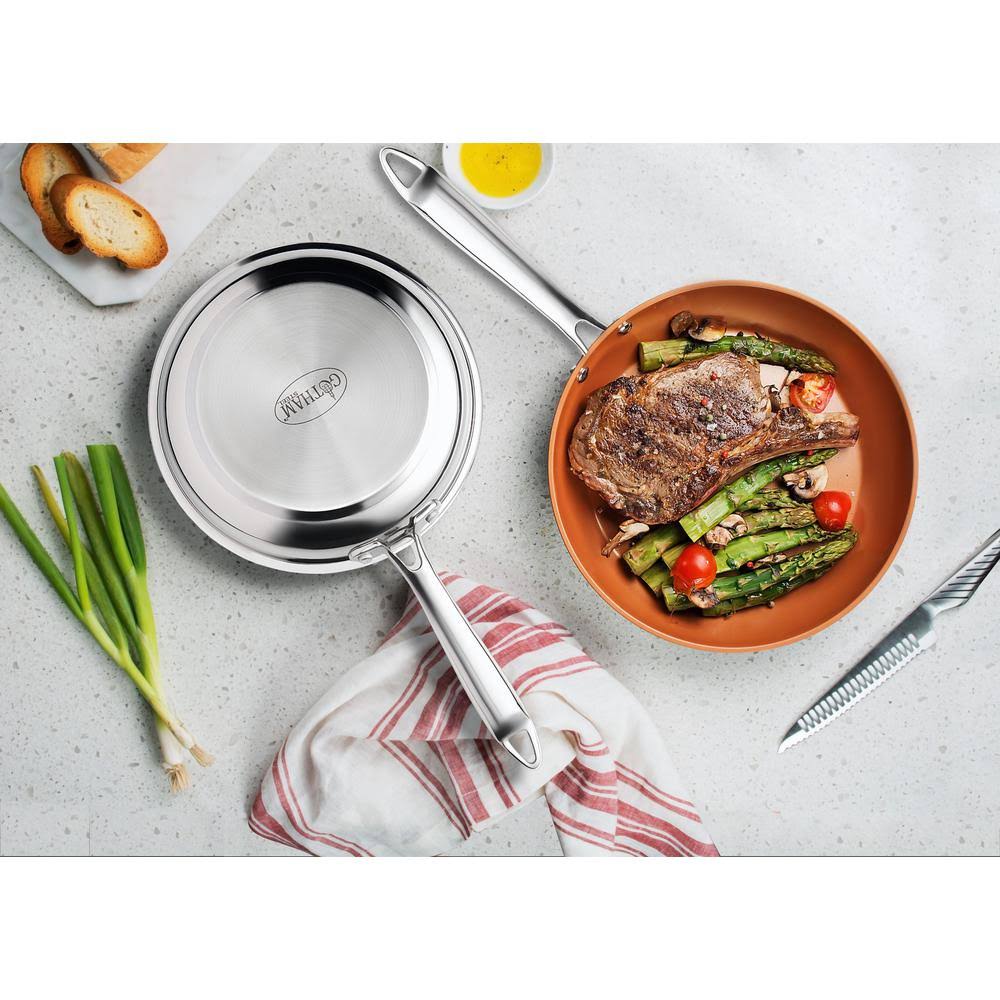 Gotham Steel - 10-Piece Cookware Set - Stainless Steel