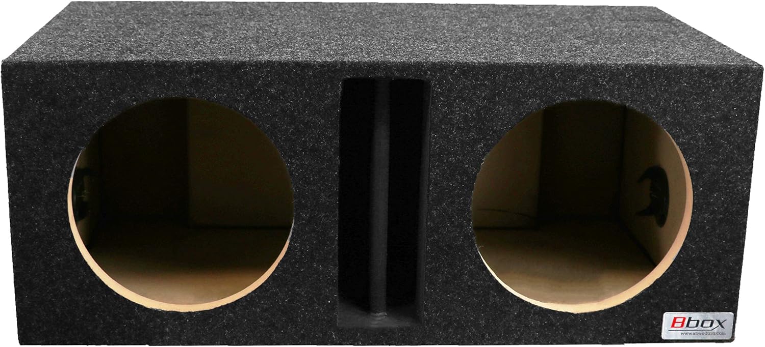 Bbox Single 10 Inch Subwoofer Sealed Enclosure - Fits Under the Seat on Pickup, Trucks, & SUV’s - Car Subwoofer Boxes & Enclosures - Subwoofer Box Improves Audio Quality, Sound & Bass - Charcoal Pack of 2