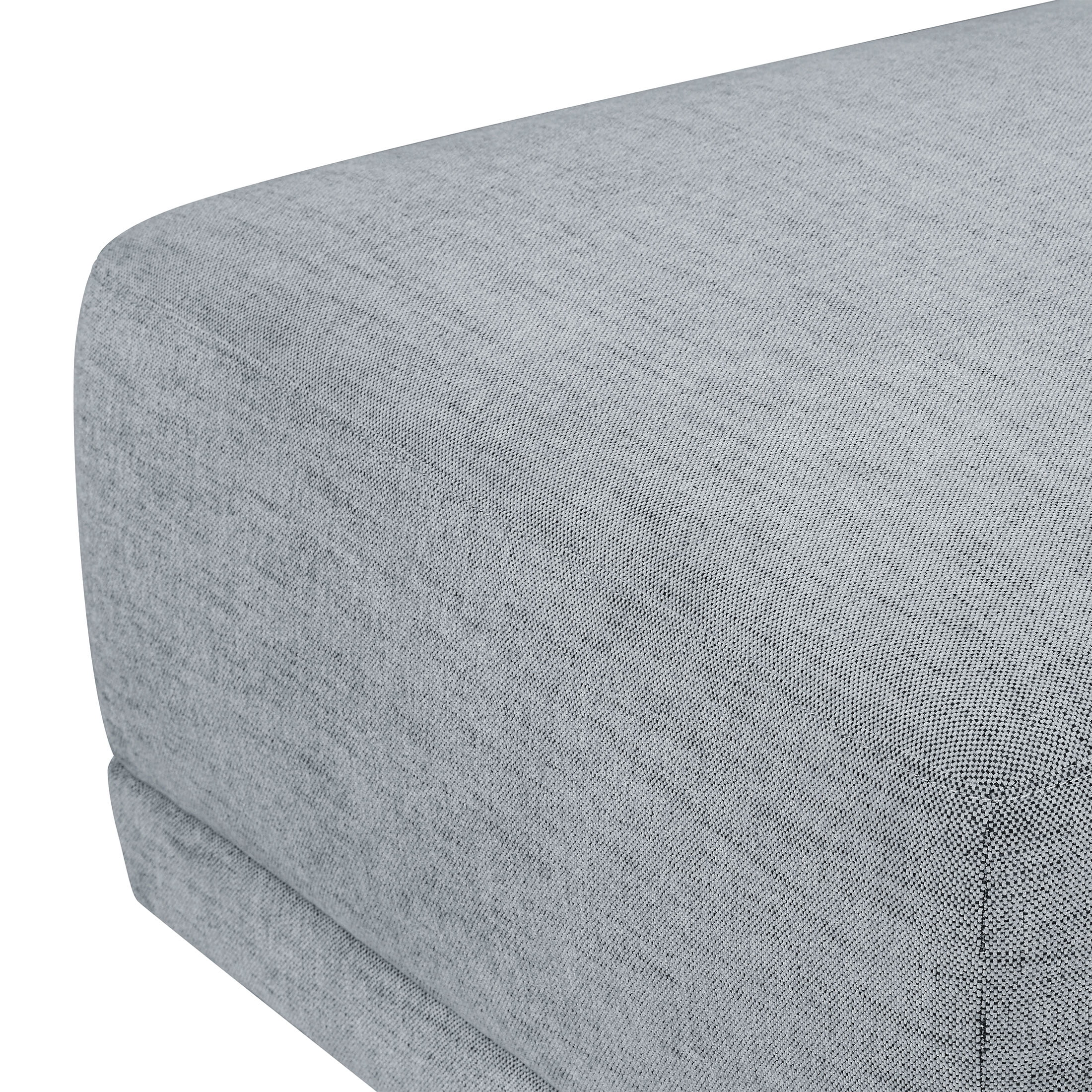 Beautiful Drew Modular Sectional Sofa with Ottoman by Drew Barrymore, Gray Fabric
