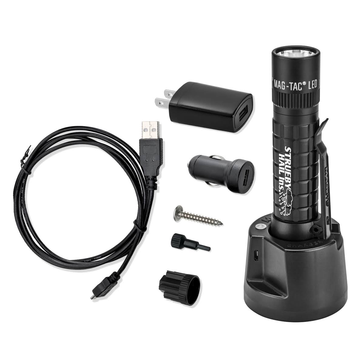 Maglite Magtac LED Rechargeable Flashlight System Plain Bezel #Trm1re