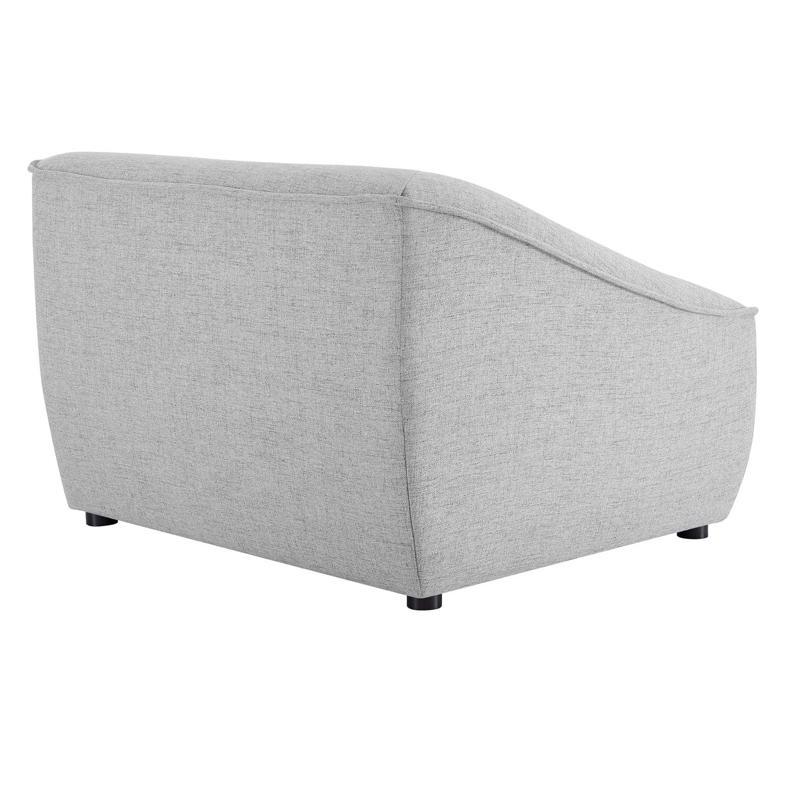 Modway Comprise 5-Piece Sectional Sofa in Light Gray