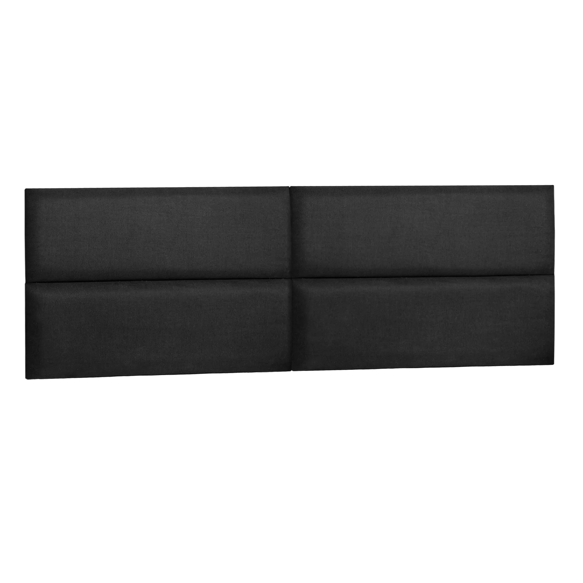 Upholstered Wall Panels Headboards - Pack of 4 Panels, Black (Each Panel 38" x 11.5")