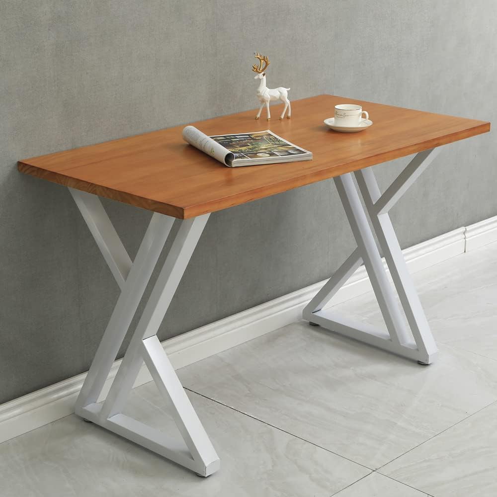 Metal Industrial Dining Modern Table Legs Desk Legs Base Cast Iron Welding Wrought Iron Coffee Table Workbench Legs Bench Legs Night Stand 28 inch K Shape Black DIY (1 Set of 2 pcs) 28 H x19.7