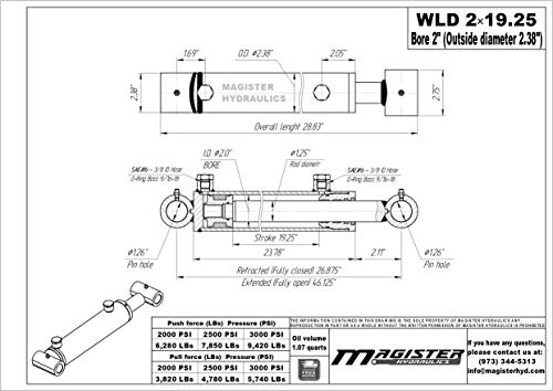 Hydraulic Cylinder Double Acting Front End Loader