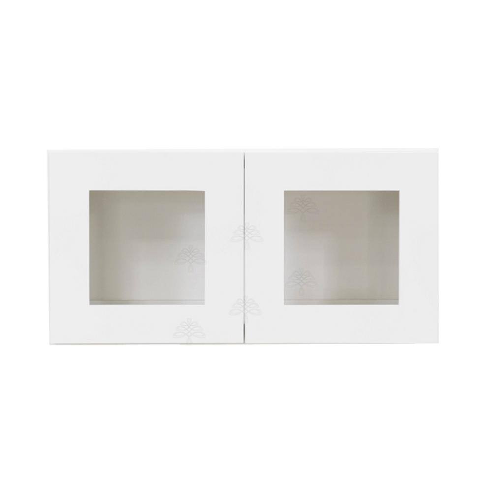 Lifeart Cabinetry 24-in W x 15-in H x 12-in D White Painted Maple Door Wall Fully Assembled Stock Cabinet | ALW-WMD2415