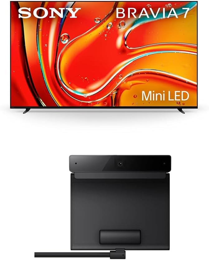 Sony 65 Inch Mini LED QLED 4K Ultra HD TV BRAVIA 7 Smart Google TV with Dolby Vision HDR and Exclusive Features for Playstation®5 (K-65XR70), 2024 Model BRAVIA CAM (CMU-BC1)