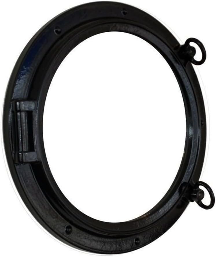 Hampton Nautical 3xglass-101 Black Ship Porthole Window 15 Nautical Home Decoration