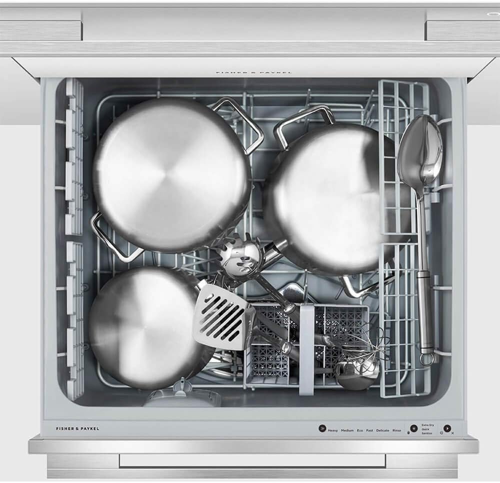 DD24DDFTX9N 24"" Energy Star Double Dishdrawer with 14 Place Settings 15 Wash Programs Fan Assisted Dry and Cutlery Basket in Stainless Steel