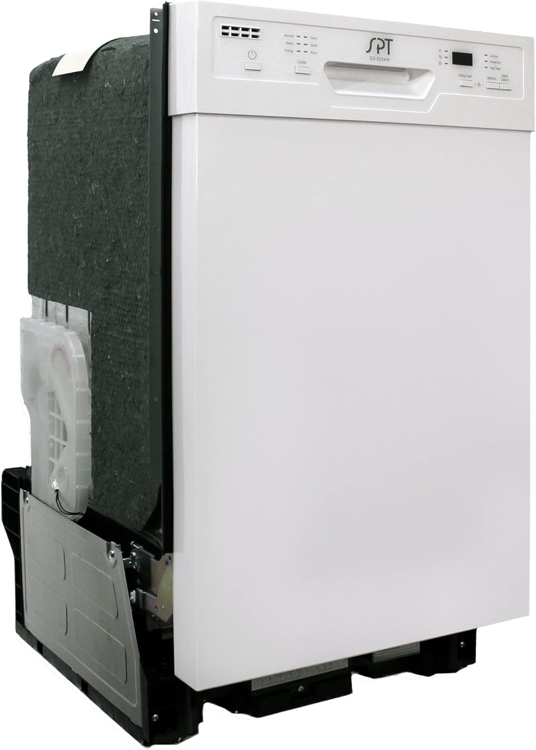 SPT SD-9254WB 18″ Wide Built-In Dishwasher w/Heated Drying, ENERGY STAR, 6 Wash Programs, 8 Place Settings and Stainless Steel Tub – White