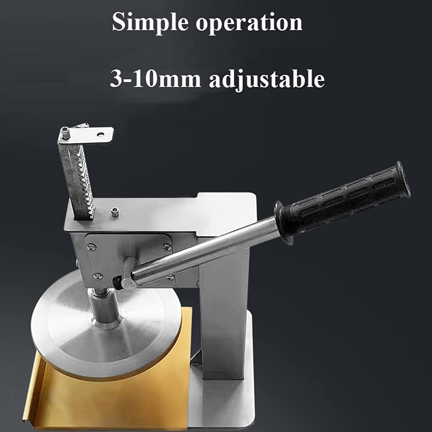 Dough sheeter Machine for Home, Manual Stainless Steel Dough Press, Pizza Dough Press, Pizza Forming Machine, with Labor-Saving Handle