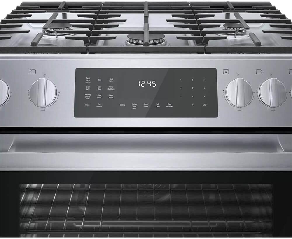 Bosch HDI8056U 800 Series 30 Inch Slide-in Dual Fuel Range