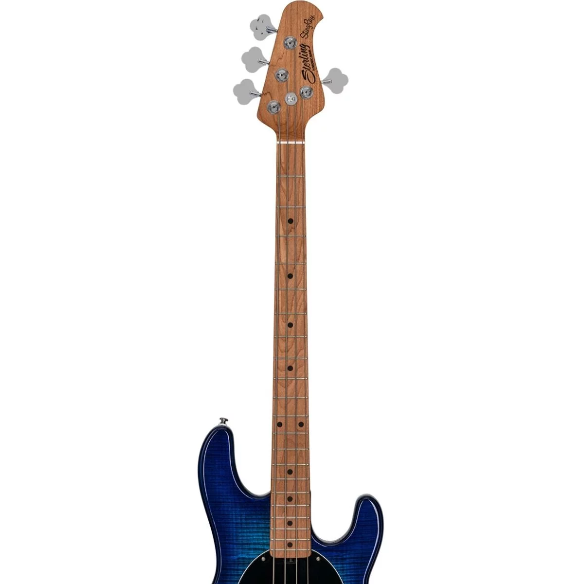 Sterling by Music Man Stingray 34 4-String Bass Guitar (Neptune Blue, Roasted Maple Fretboard)