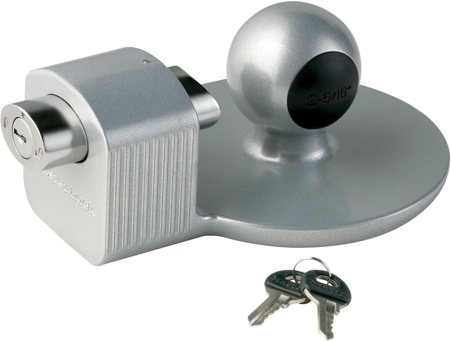 Master Lock Trailer Lock, Trailer Coupler Lock, Fits 2-5/16 in. Couplers, 378DAT 377KA Trailer Hitch Lock, Fits 1-7/8 in, 2 in, and Most 2-5/16 in. Trailer Couplers